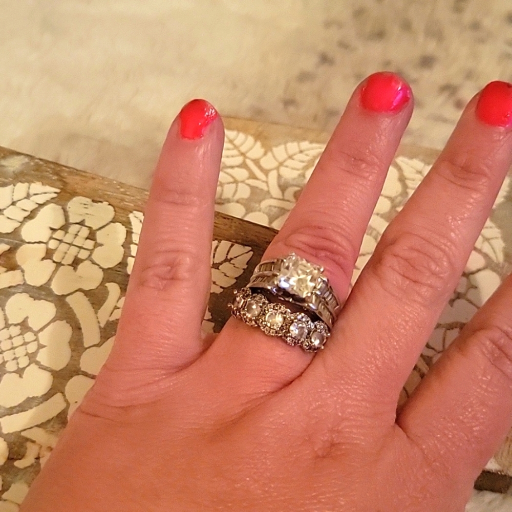 Sterling Silver Engagement Band - Picture 4 of 4